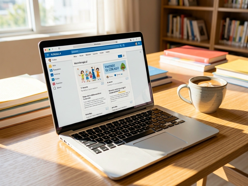 Espacio de estudio organizado